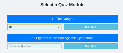 Quiz Main Page